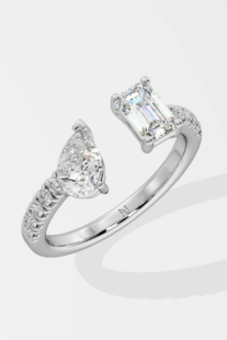 Open Gap Engagement Rings for Women